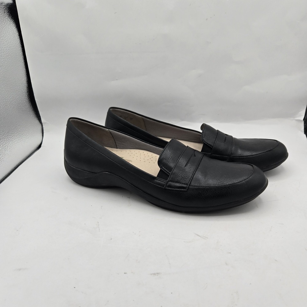LifeStride Melissa Women Loafer Shoes Black Synthetic Slip On Size 10 M